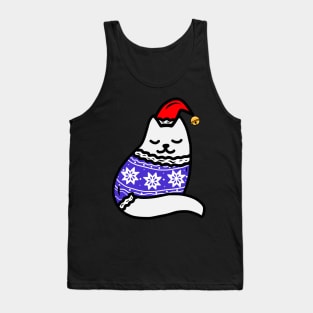 Cozy Christmas Cat Tank Top